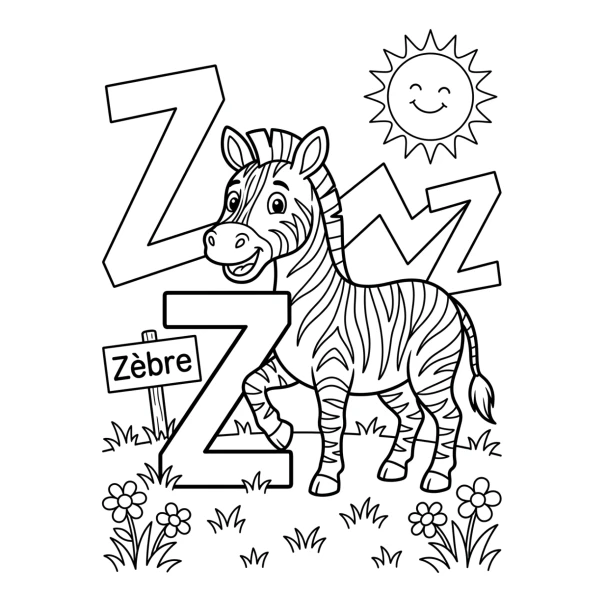 Coloriage Coloriage Lettre Z à imprimer