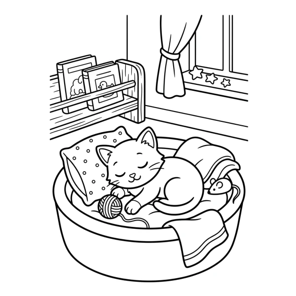 Coloriage Coloriage Bébé Chat à imprimer