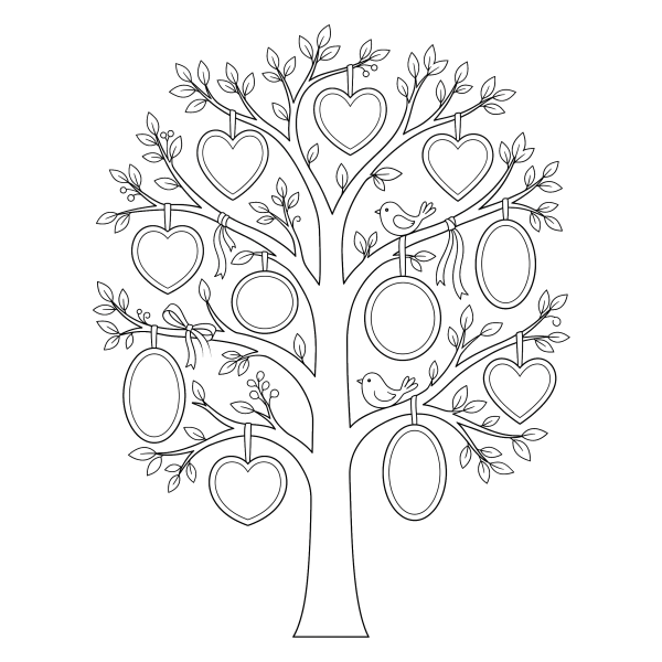Coloriage Coloriage Arbre Généalogique à imprimer