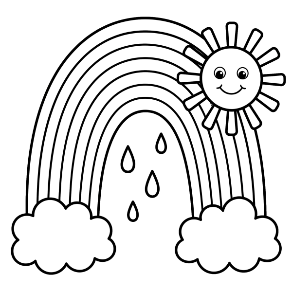 Coloriage Coloriage Arc-en-Ciel à imprimer