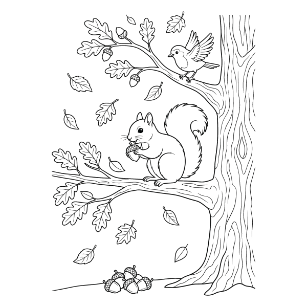 Coloriage Coloriage Automne CE1 à imprimer
