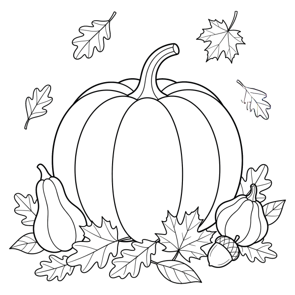 Coloriage Coloriage Automne Citrouille à imprimer