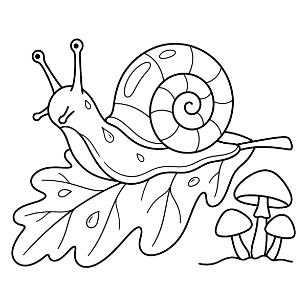 Coloriage Coloriage Automne Escargot à imprimer
