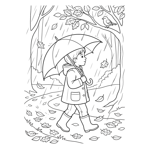 Coloriage Coloriage Automne Gratuit à imprimer
