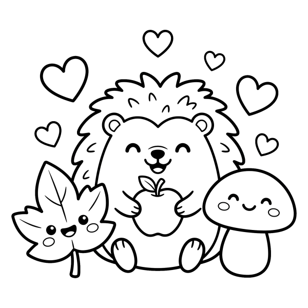 Coloriage Coloriage Automne Mignon à imprimer