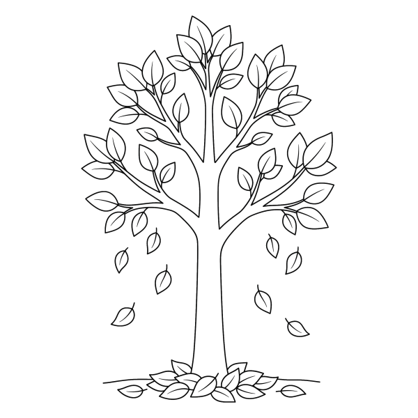 Coloriage Coloriage Automne Simple à imprimer