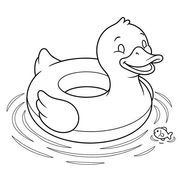 Coloriage Coloriage Bouée Canard à imprimer