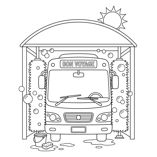 Coloriage Coloriage Bus de Face à imprimer
