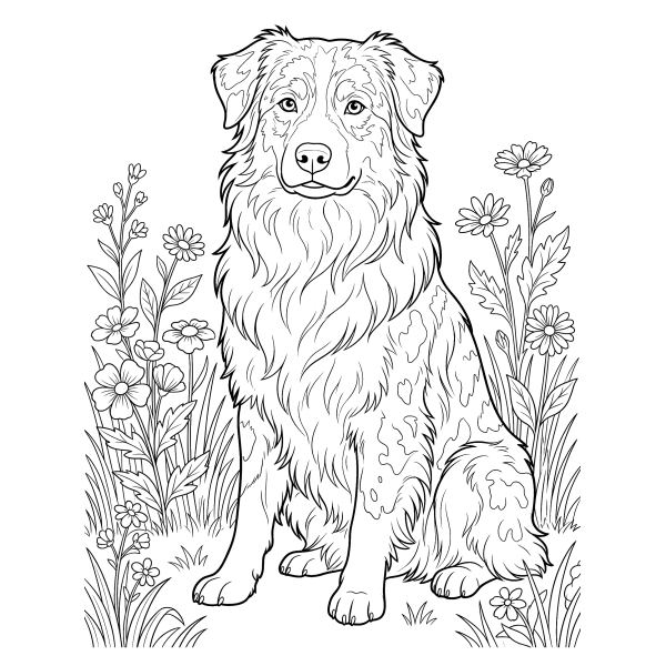 Coloriage Coloriage Chien Berger Australien à imprimer