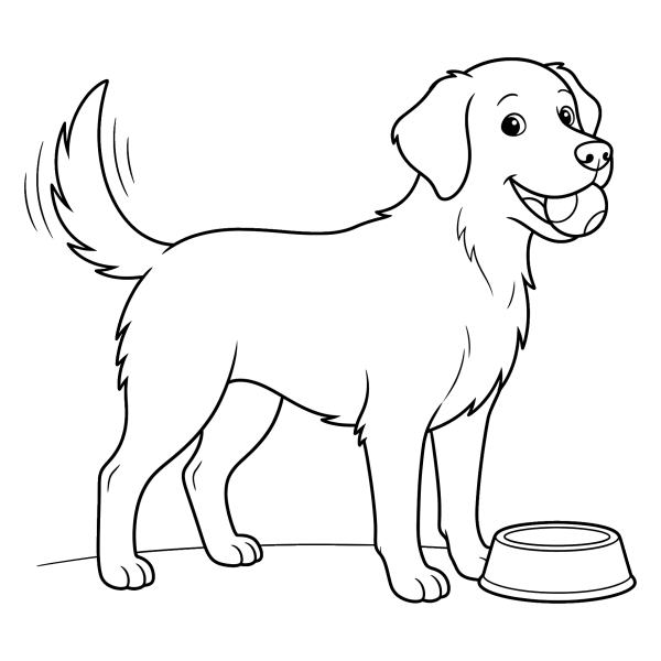 Coloriage Coloriage Chien Gratuit à imprimer