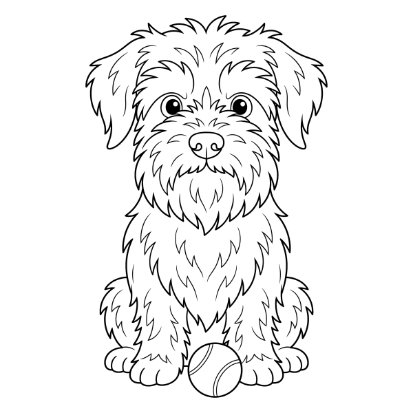 Coloriage Coloriage Chien Griffon à imprimer