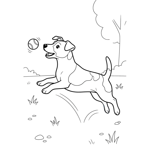 Coloriage Coloriage Chien Jack Russell à imprimer