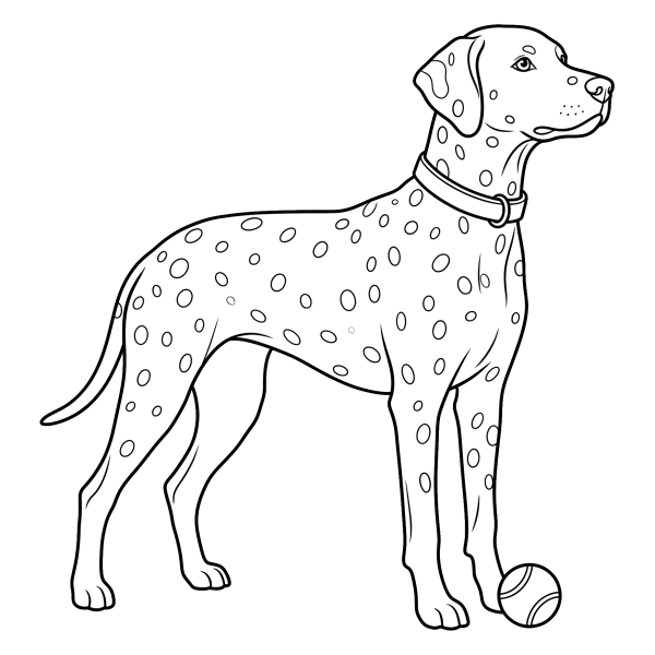 Coloriage Coloriage Chien Noir et Blanc à imprimer