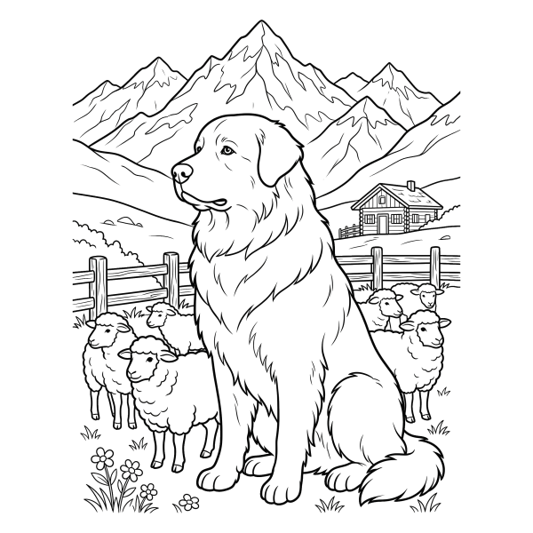 Coloriage Coloriage Chien Patou à imprimer