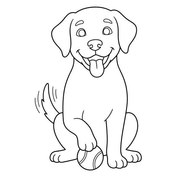 Coloriage Coloriage Chien pour Enfant à imprimer