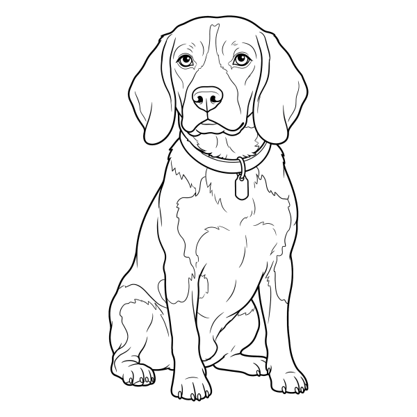 Coloriage Coloriage Chien Réaliste à imprimer