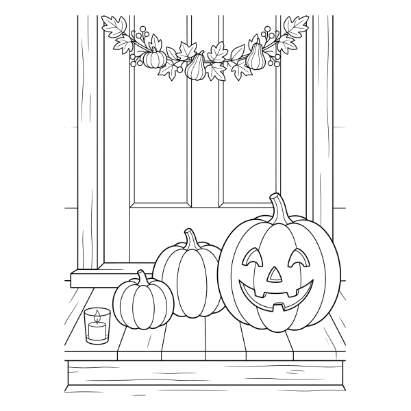 Coloriage Coloriage Citrouille d'Halloween à imprimer