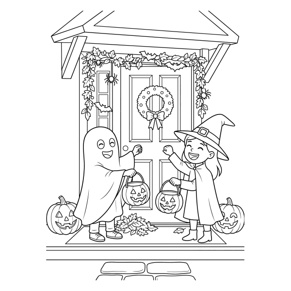 Coloriage Coloriage d'Halloween à imprimer