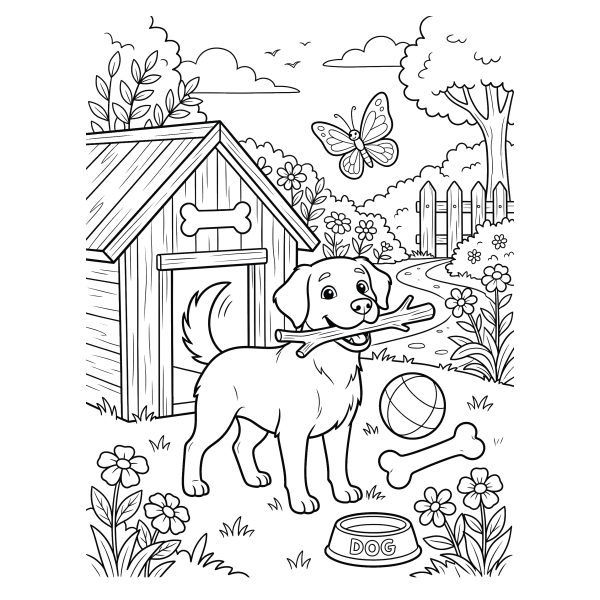 Coloriage Coloriage de Chien à imprimer