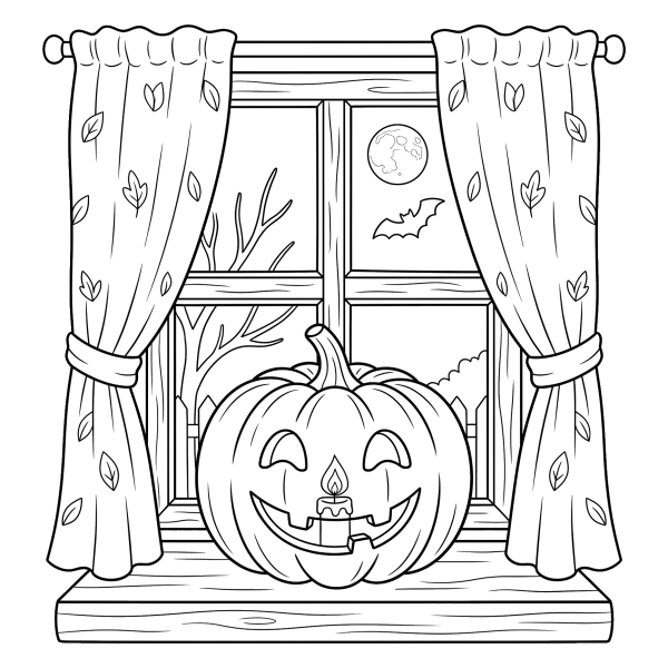 Coloriage Coloriage de Citrouille pour Halloween à imprimer
