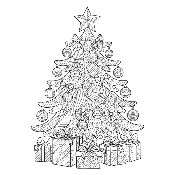 Coloriage Coloriage de Noël Adulte à imprimer