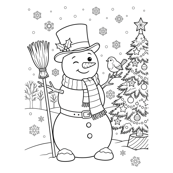 Coloriage Coloriage de Noël Gratuit à imprimer