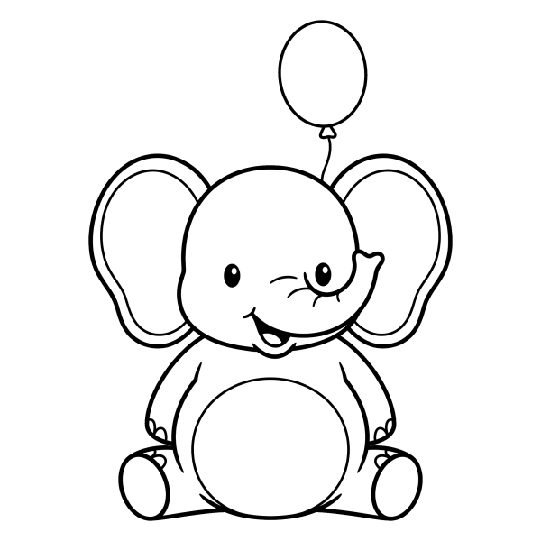 Coloriage Coloriage Éléphant Maternelle à imprimer