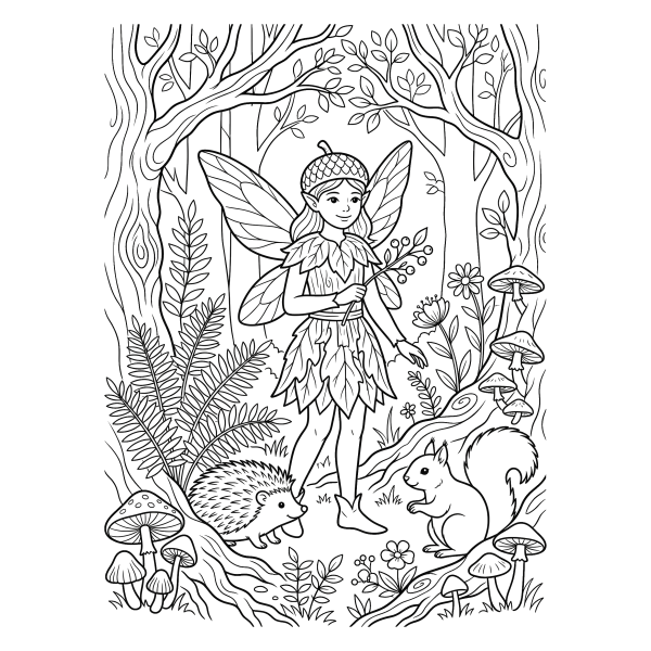 Coloriage Coloriage Fée des Bois à imprimer