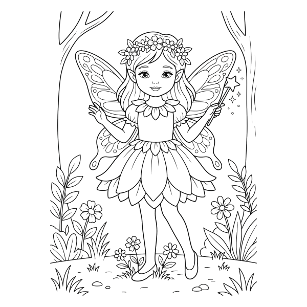 Coloriage Coloriage Fée à imprimer