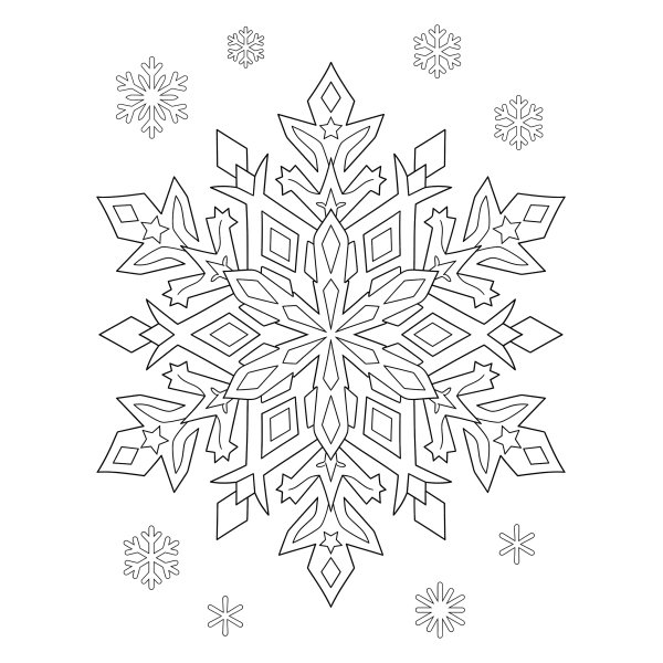 Coloriage Coloriage Flocon de Neige à imprimer