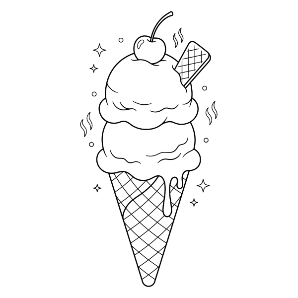 Coloriage Coloriage Glace d'Été à imprimer