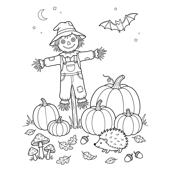 Coloriage Coloriage Halloween Automne à imprimer