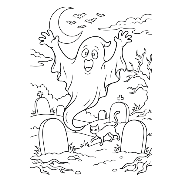 Coloriage Coloriage Halloween Effrayant à imprimer