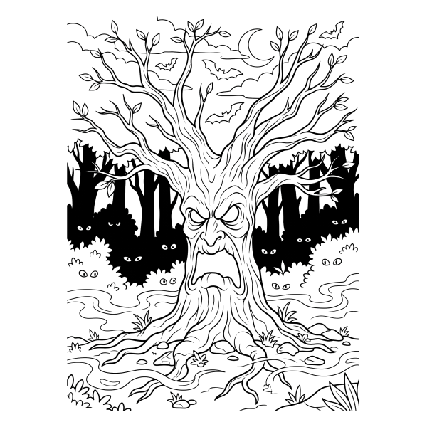 Coloriage Coloriage Halloween Flippant à imprimer