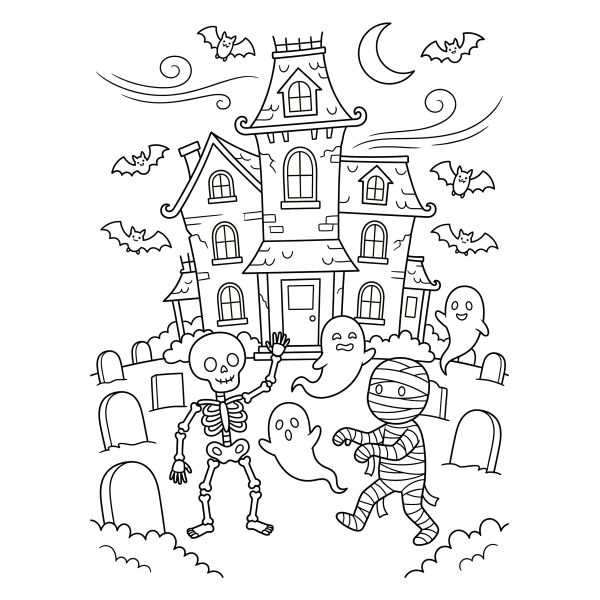 Coloriage Coloriage Halloween Horreur à imprimer