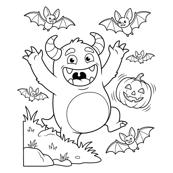 Coloriage Coloriage Halloween Peur à imprimer