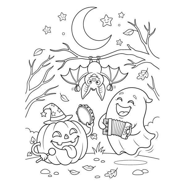 Coloriage Coloriage Halloween Rigolo à imprimer