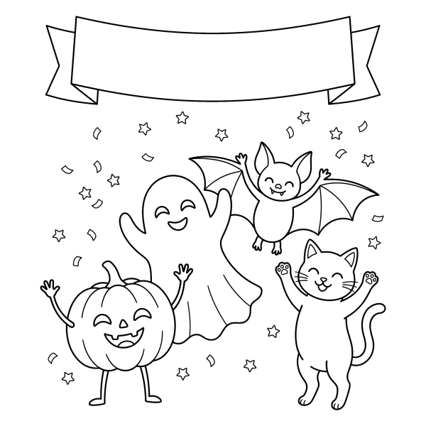 Coloriage Coloriage Happy Halloween à imprimer