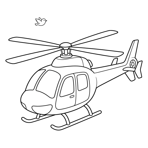Coloriage Coloriage Hélicoptère à imprimer