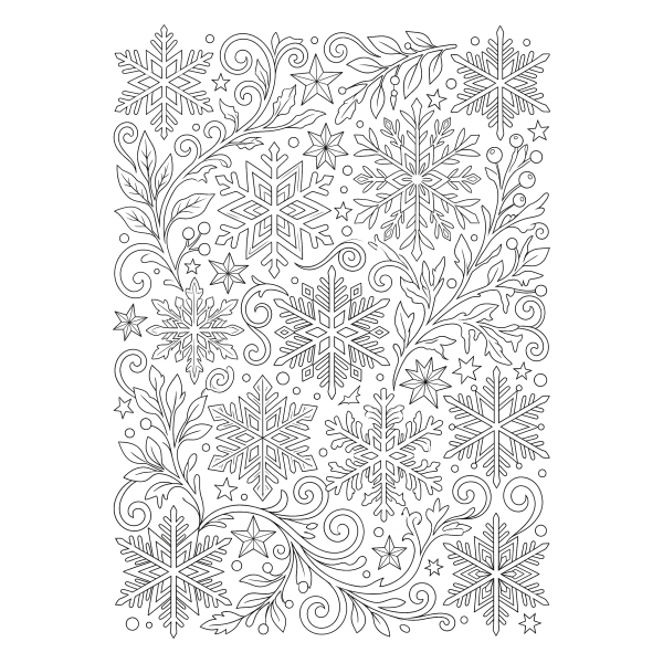 Coloriage Coloriage Hiver Adulte à imprimer