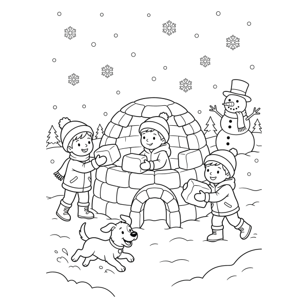 Coloriage Coloriage Hiver CE1 à imprimer