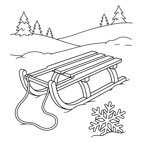 Coloriage Coloriage Hiver Facile à imprimer