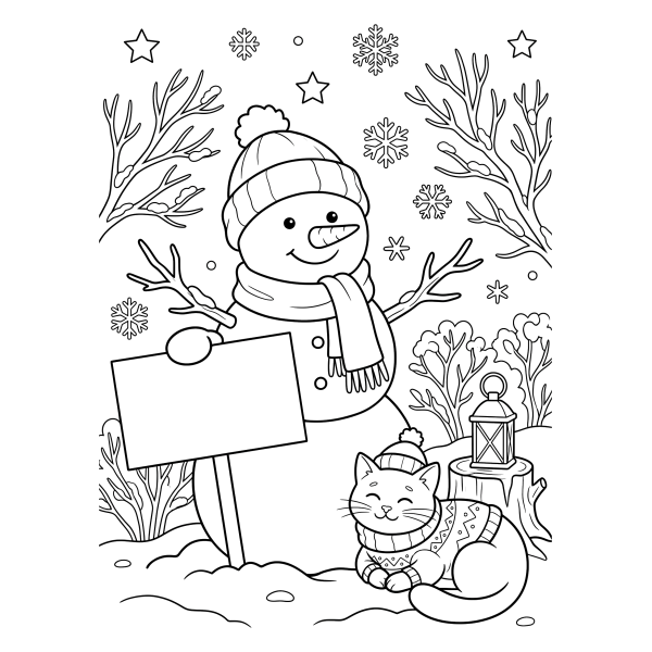 Coloriage Coloriage Hiver Janvier à imprimer