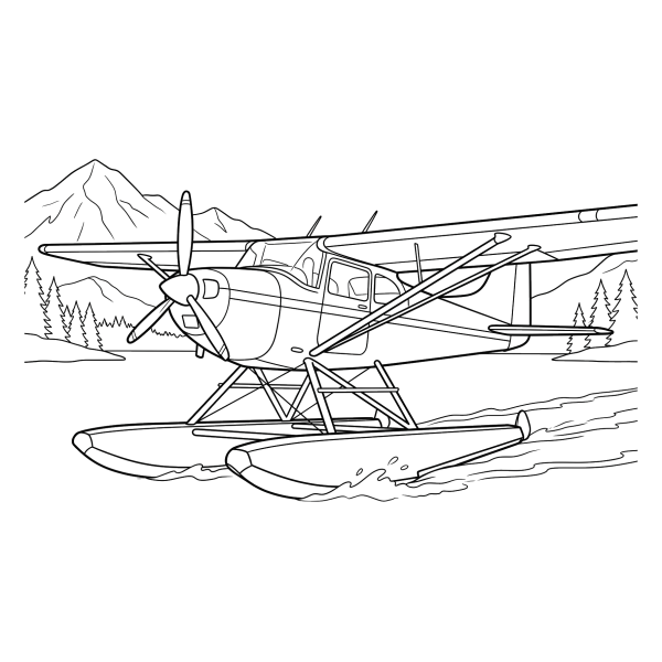 Coloriage Coloriage Hydravion à imprimer