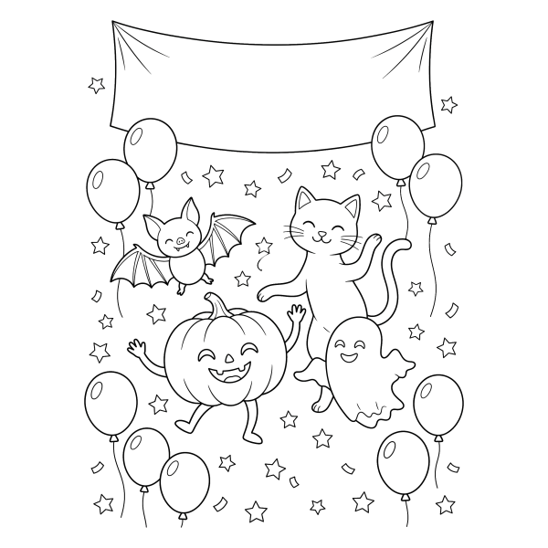 Coloriage Coloriage Joyeux Halloween à imprimer