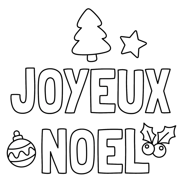 Coloriage Coloriage Joyeux Noël Maternelle à imprimer