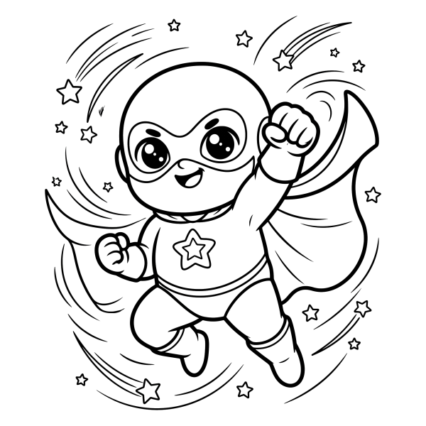 Coloriage Coloriage Kawaii Action à imprimer