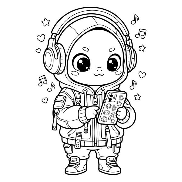 Coloriage Coloriage Kawaii Ado à imprimer