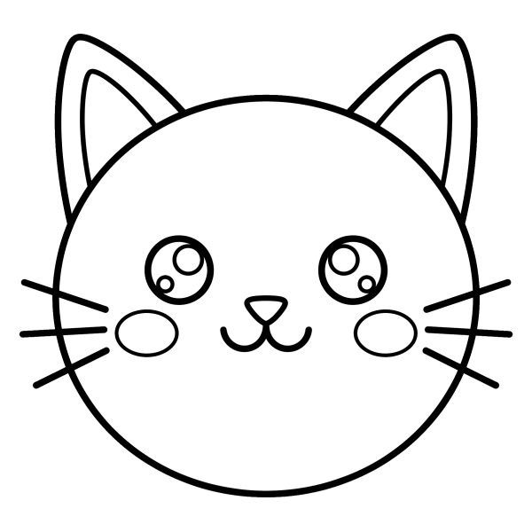 Coloriage Coloriage Kawaii Facile à Dessiner à imprimer