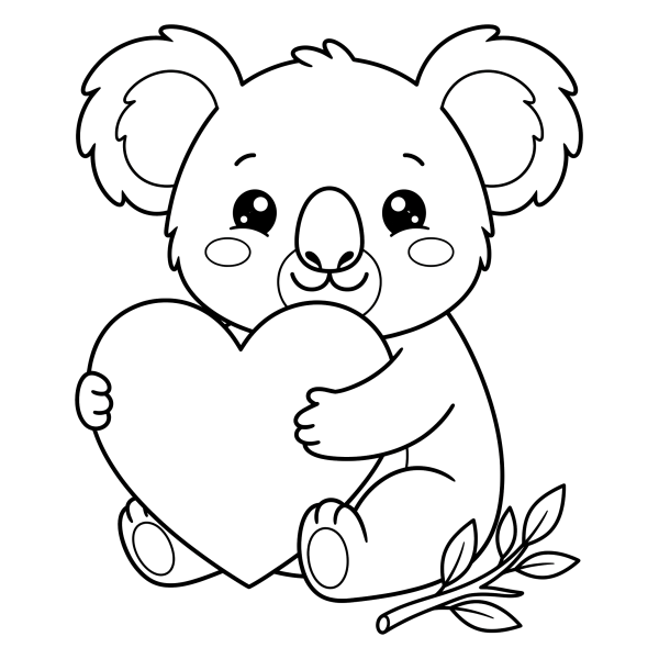 Coloriage Coloriage Kawaii Koala à imprimer